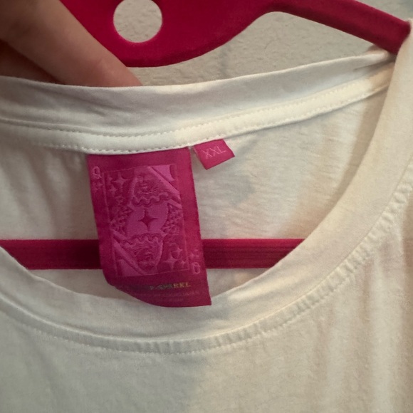 QUEEN OF SPARKLES White Graphic Sequin Cardigan Playing Card Tee - Picture 4 of 6